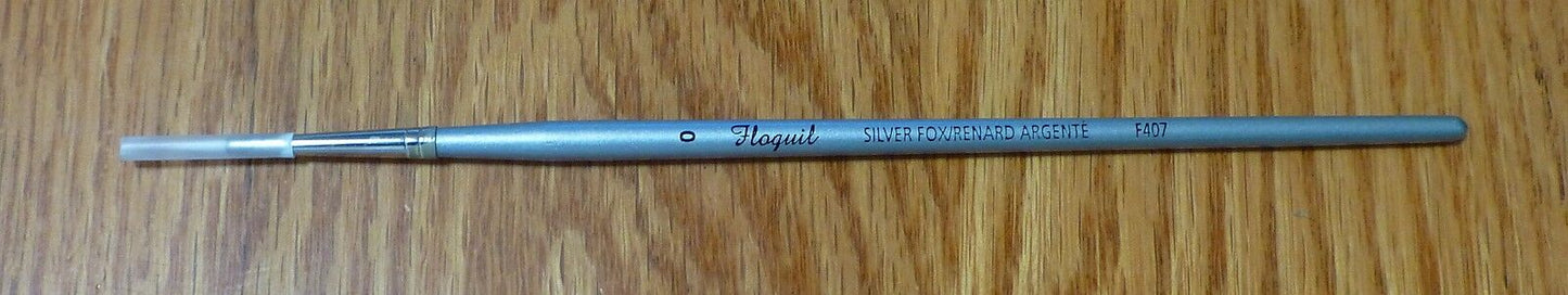 Floquil Paint Brush #407 Silver Fox Synthetic Brush - Round -- #0