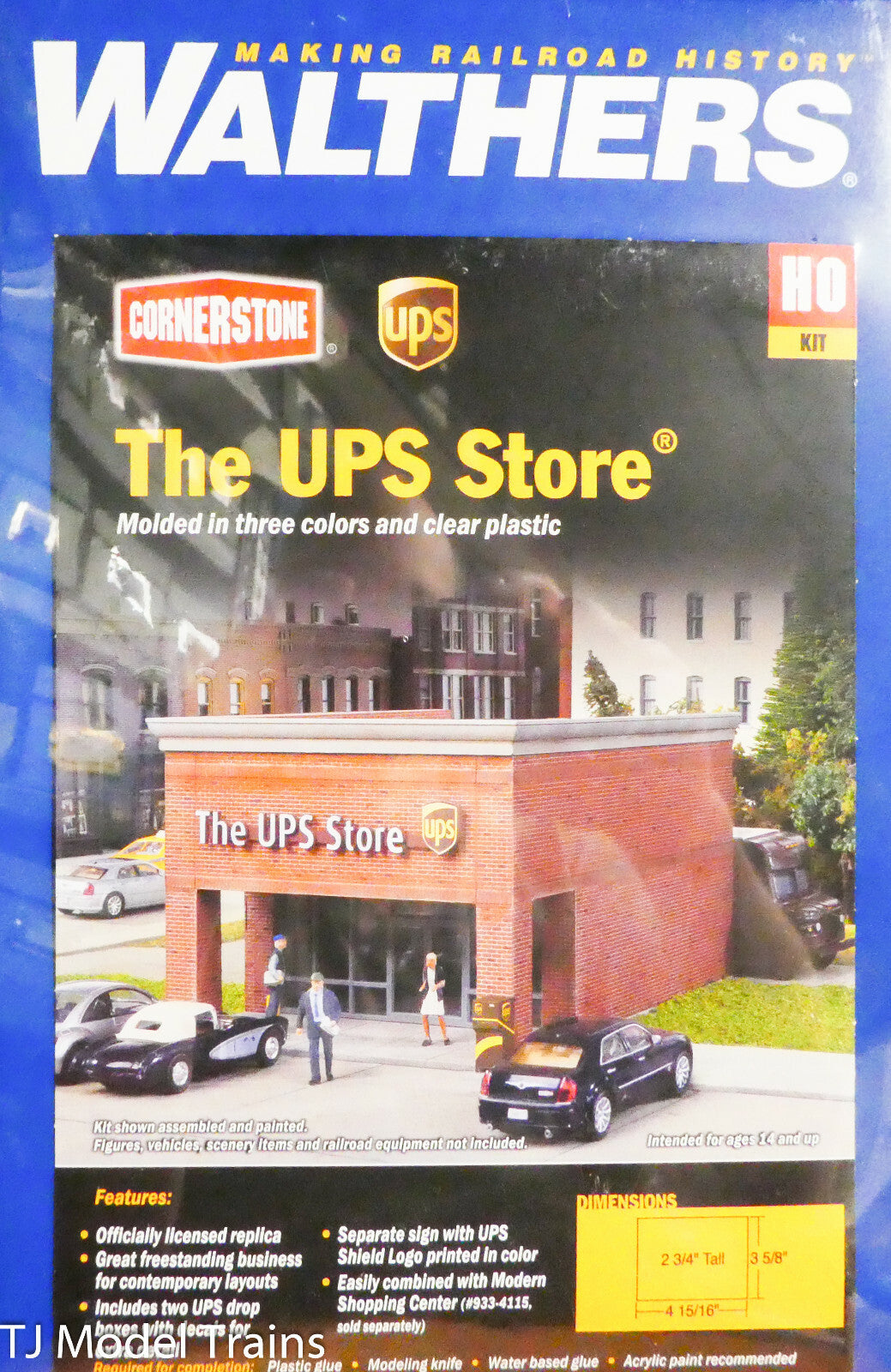Walthers Cornerstone HO #933-4112 The UPS Store (Plastic Kit)