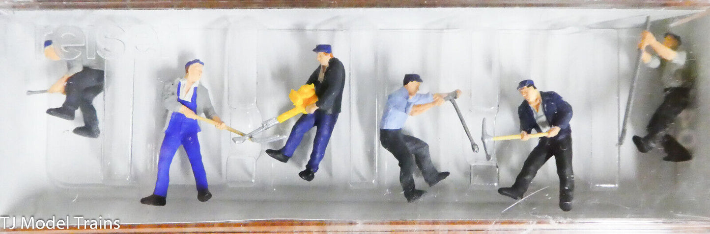 Preiser HO #10418 Railroad Personnel -- Track Workers w/Tools
