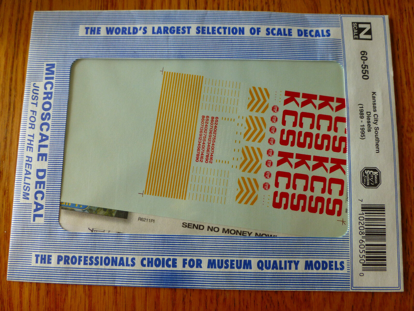 Microscale Decal N #60-550 Kansas City Southern Diesels (1989-1995) Diesel - Ho
