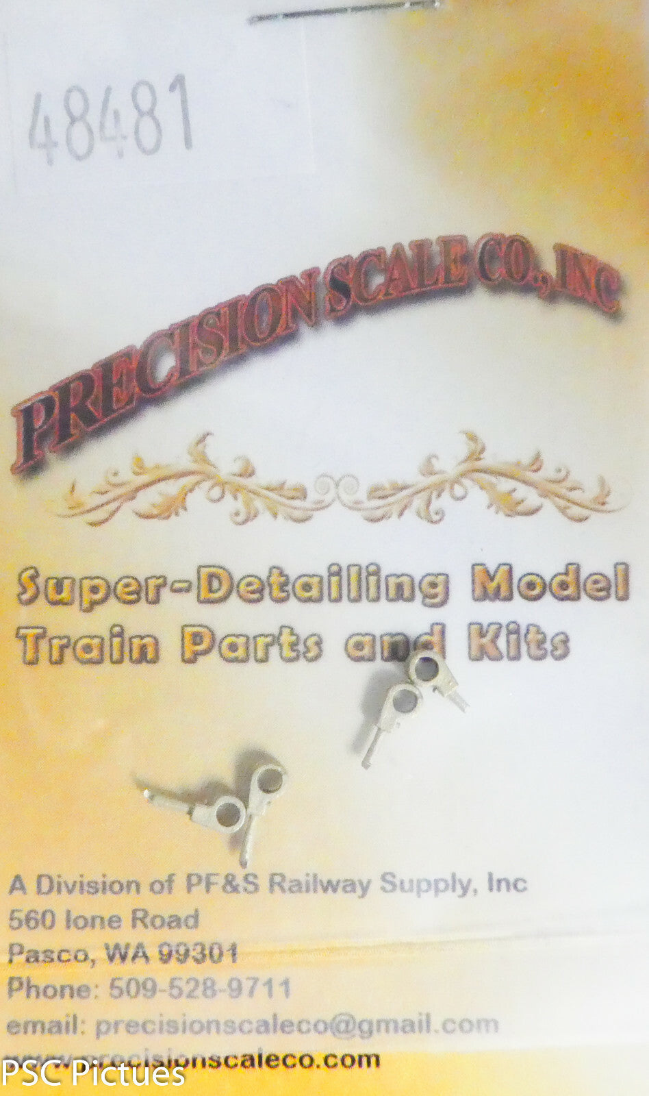 Precision Scale O #48481 Pipe Brackets, Core .055" (Brass Parts 4)