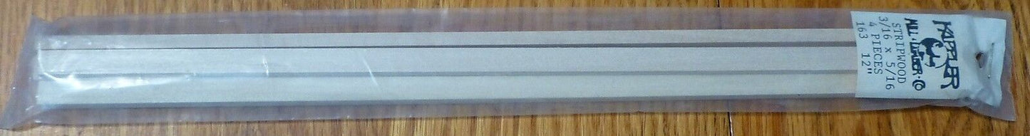 Kappler Mill Lumber Co. #163 (3/16 x 5/16 x 12") Stripwood (6 Pieces in Package)