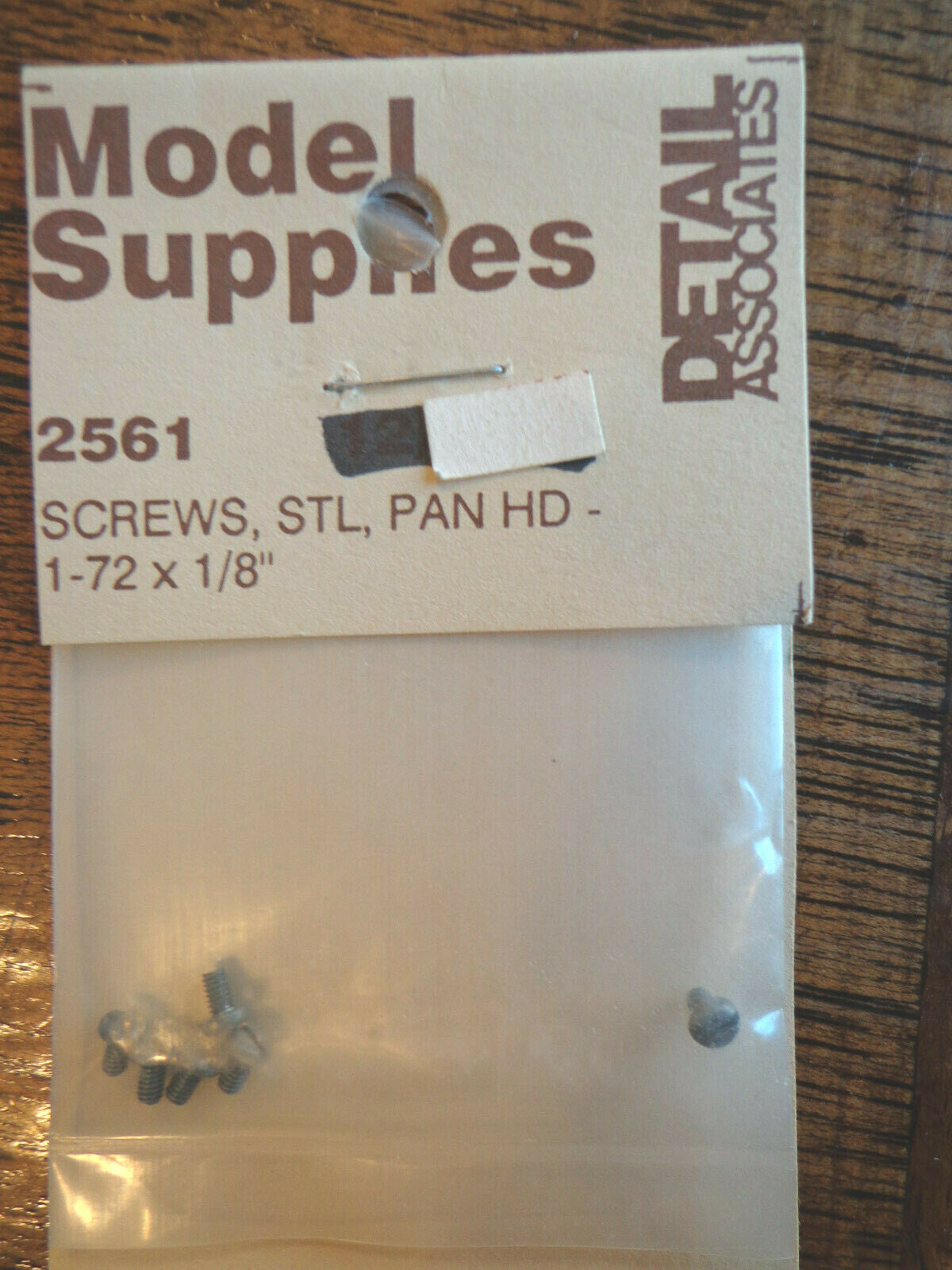 Detail Associates HO #2561 Screws - Steel Pan Head 1-72 x 1/8"
