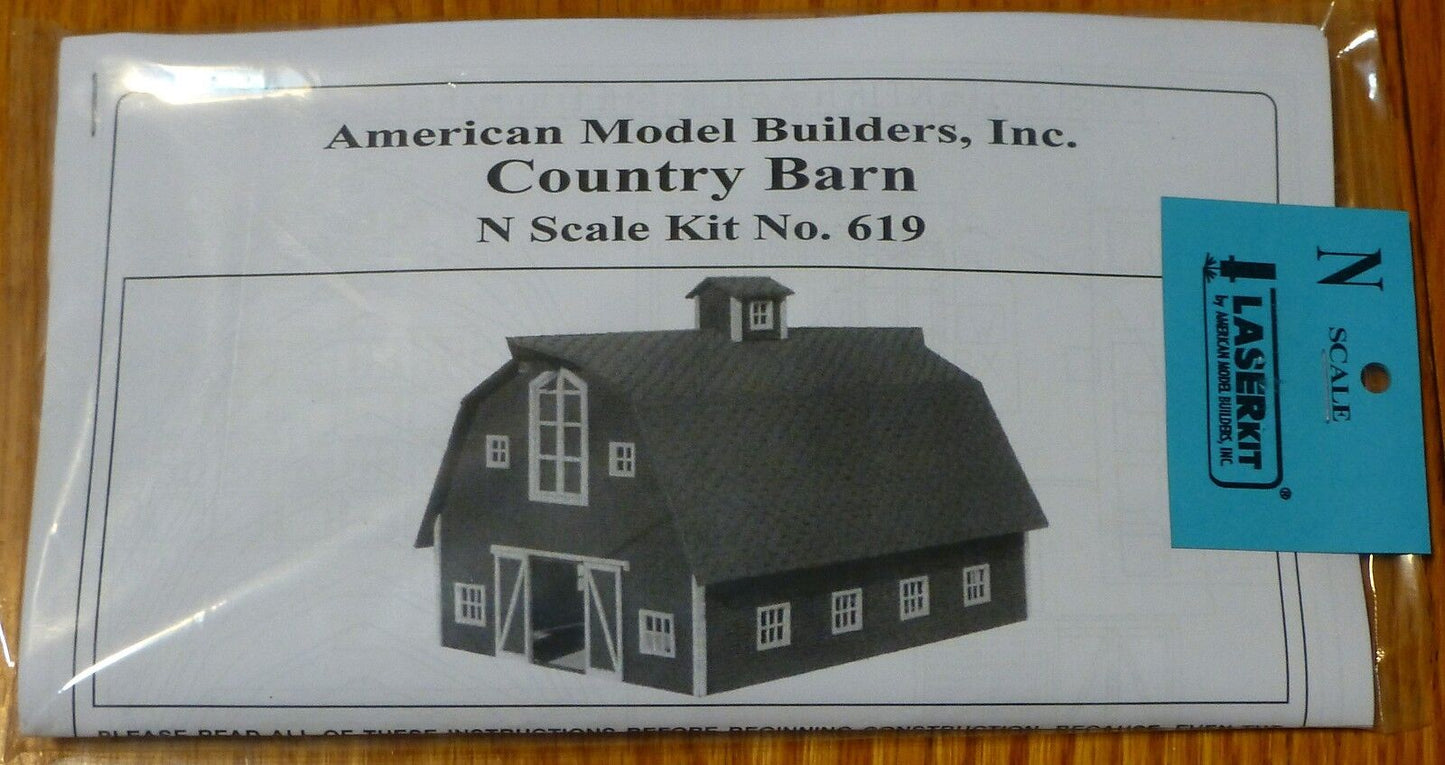 American Model Builders, Inc #619 Country Barn Kit (Laser Kit)