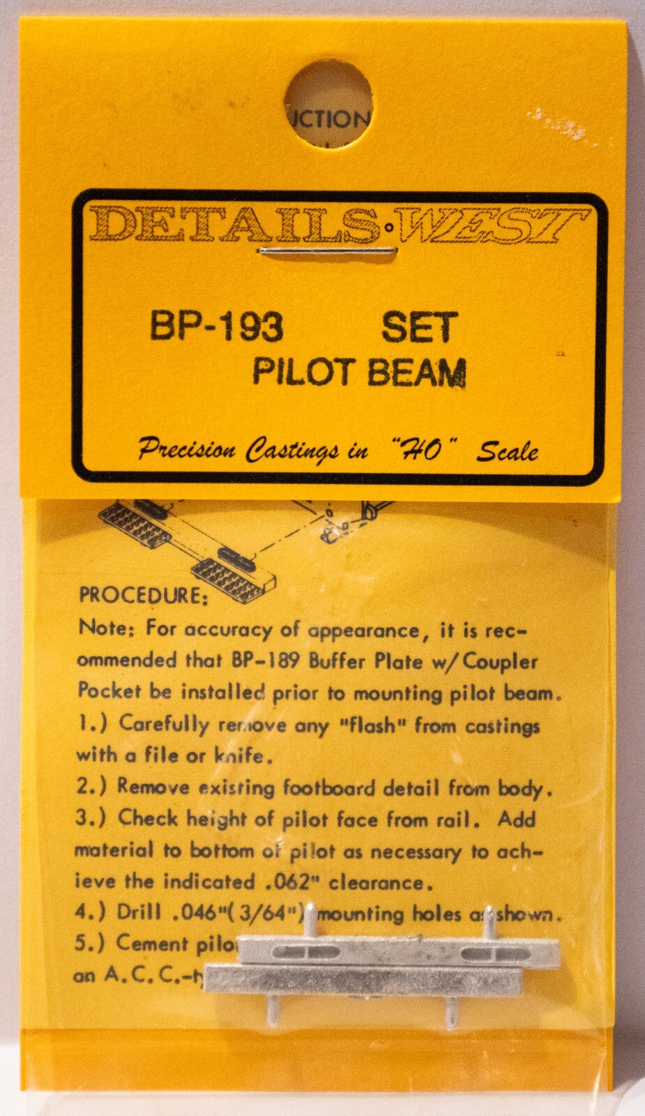 Details West HO #193 Pilot -- Beam Less Footboards pkg(2)