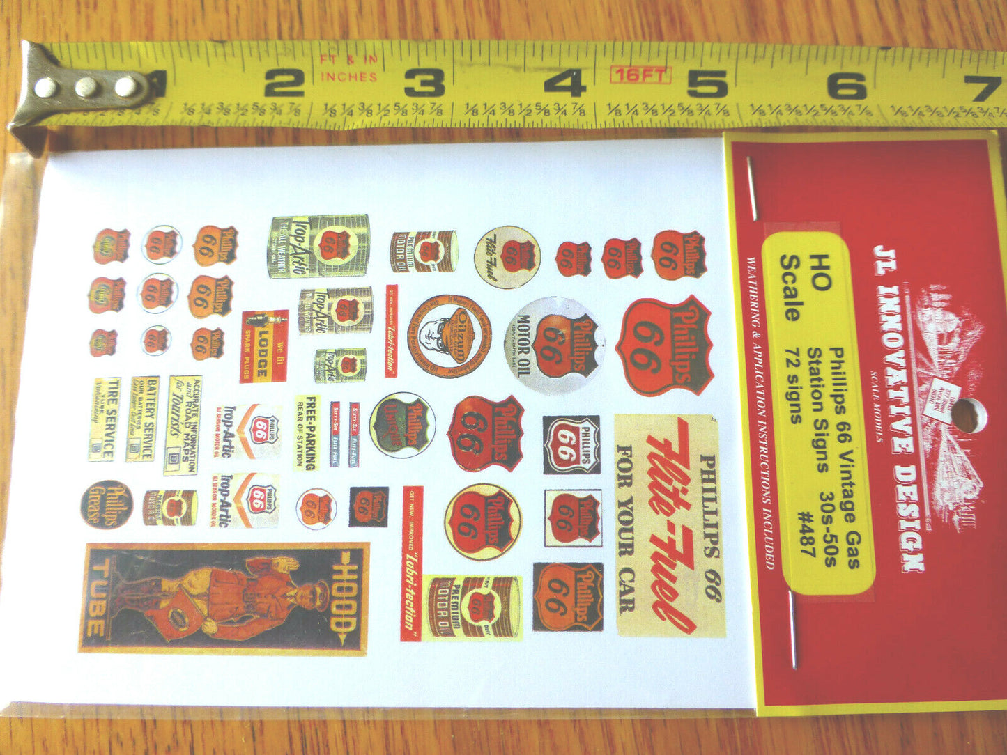 JL Innovative Design #487 Signs/Posters/Phillips 66 30-50's (Paper Signs 72)