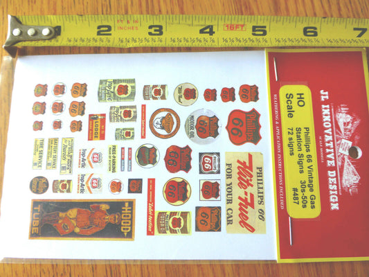 JL Innovative Design #487 Signs/Posters/Phillips 66 30-50's (Paper Signs 72)