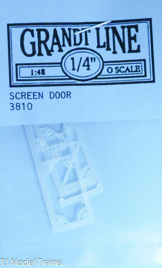 Grandt Line O #3810 Screen Doors -- Rio Grande B-7 Business Car (Plastic Parts)