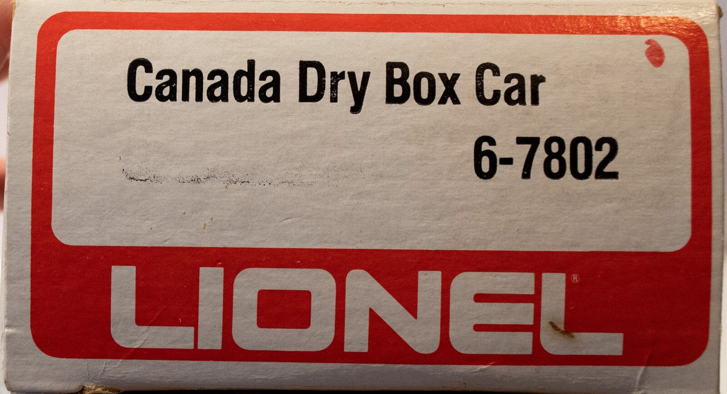 Lionel O Scale #6-7802 Canada Dry Boxcar