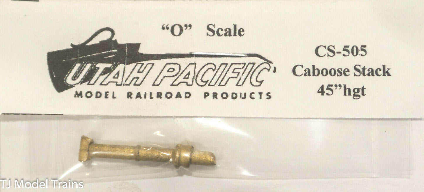 Utah Pacific #505 O-Scale Caboose Stack 45" Height (Brass Casting) 1:48th Scale
