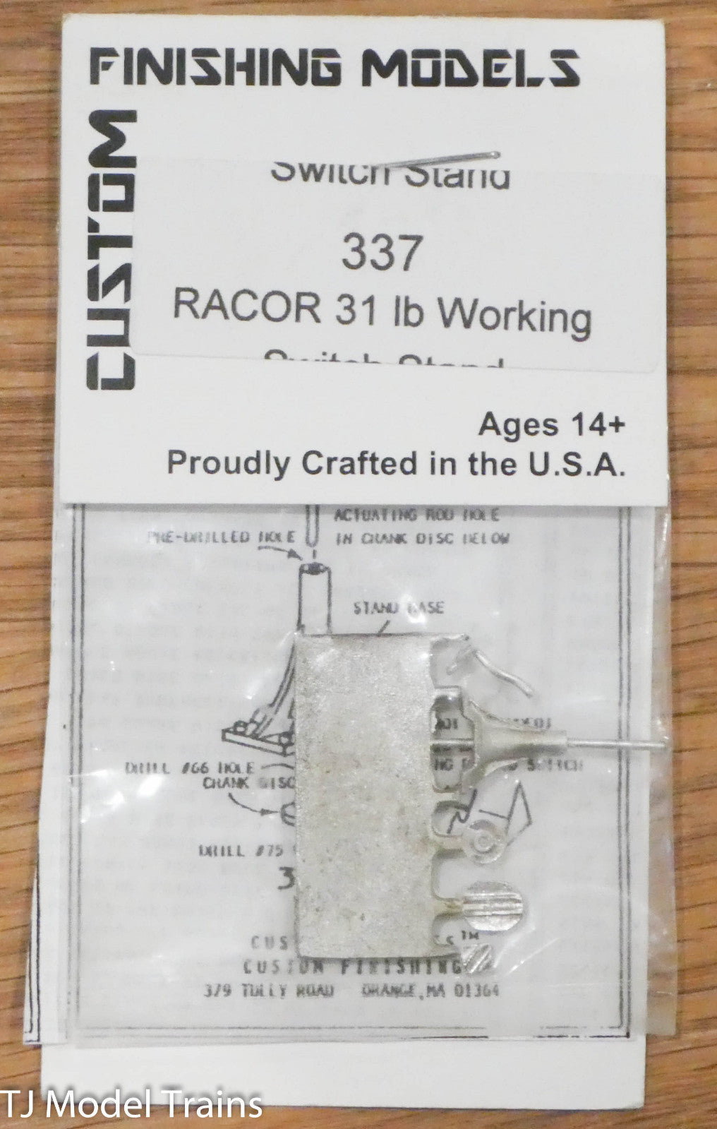 Custom Finishing Models HO #337 RACOR 31lb Working Swtitch Stand