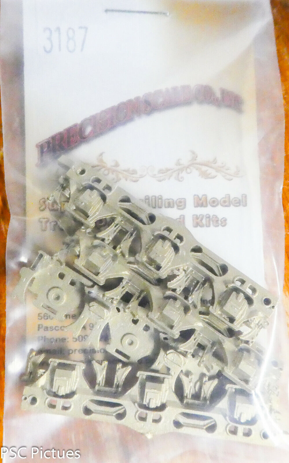 Precision Scale HO #3187 Sideframes Leaf Springs (4 Sideframes in Pkg) Brass