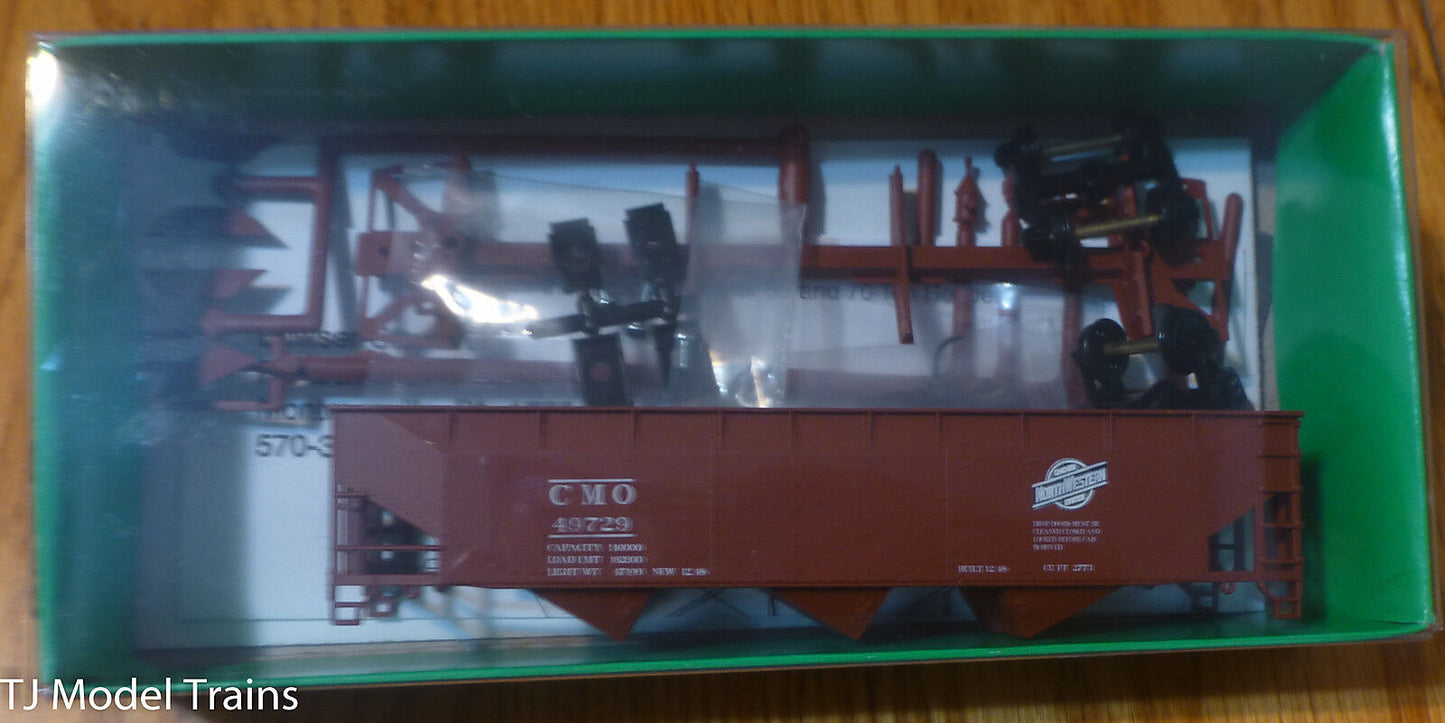 Bowser #691-11025 (Rd #49729) CNW/CMO CMO Numbers (70 Ton Offset Hopper Kit)