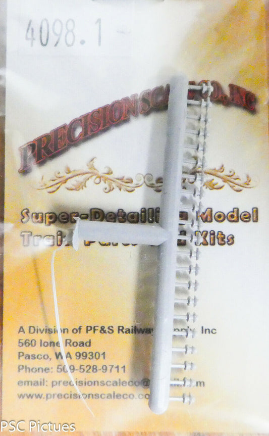 Precision Scale O #4098.1 Stanchions, Handrail, Short, Core Size .024" or 6mm