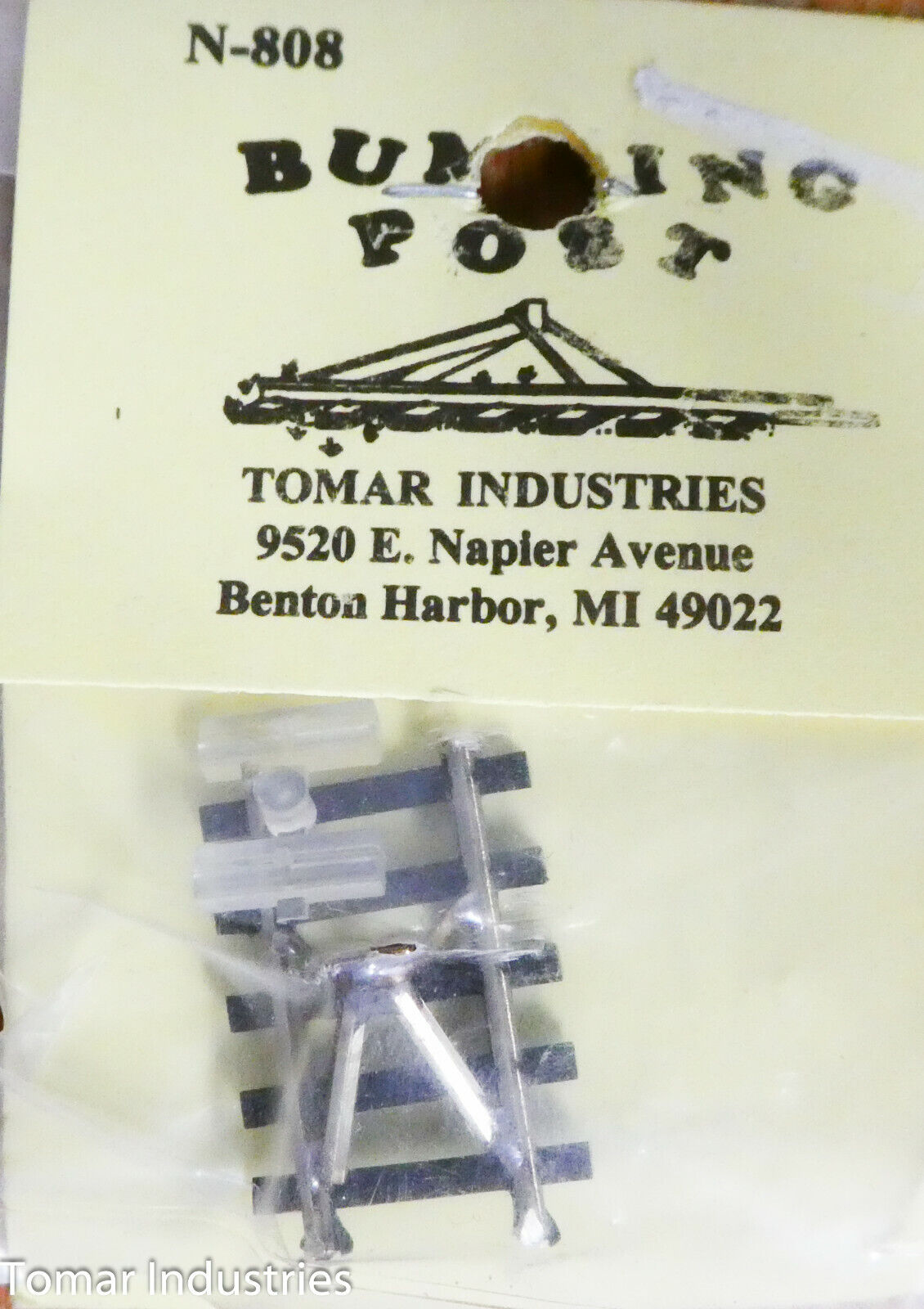 Tomar N #N-808 Bumping Post w/Insuat. Jointers (Made in the USA) Black Ties