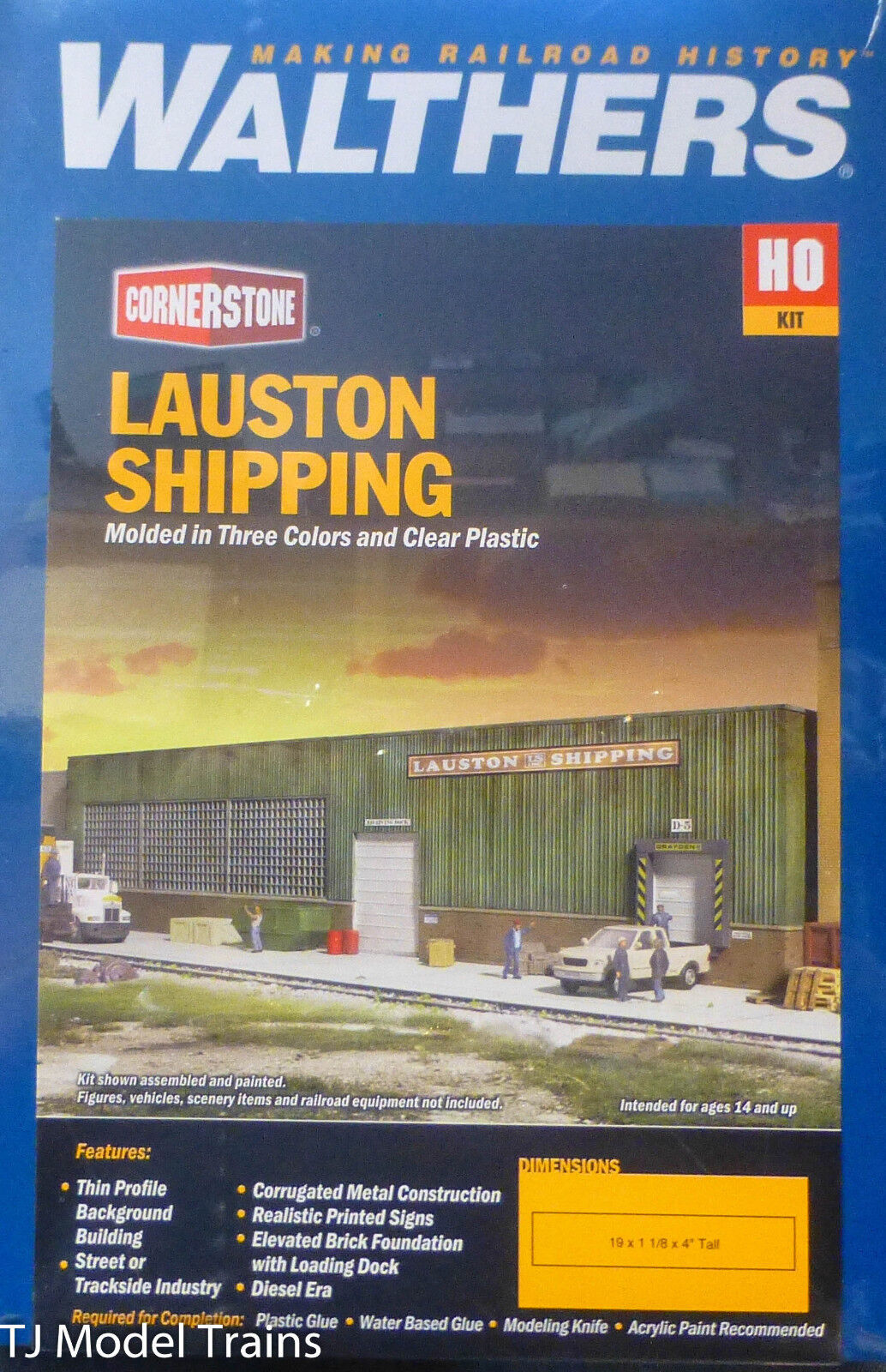 Walthers Cornerstone HO #933-3191 Lauston Shipping Thin Background Building Kit
