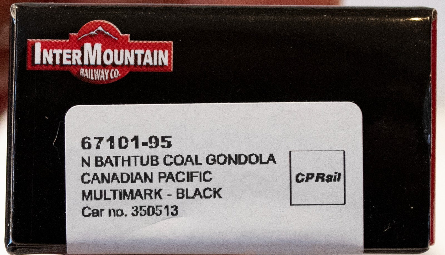 InterMountian N #67101-95 Bathtub Coal Gondola - Ready to Run -- Canadian Pacif