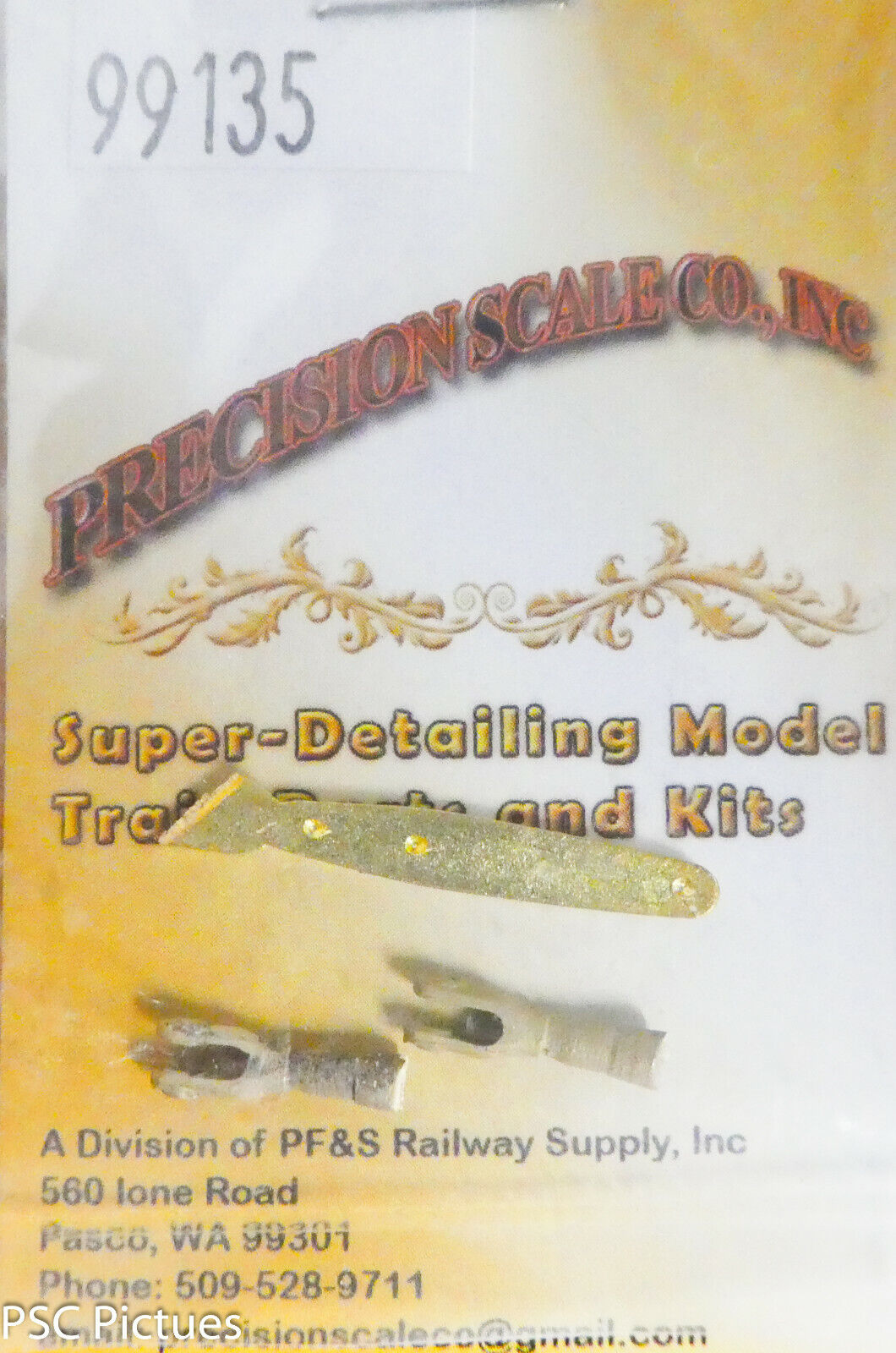 Precision Scale #99135 (Large Scale) Brake Lever Set, 1/2" Scale (Brass)