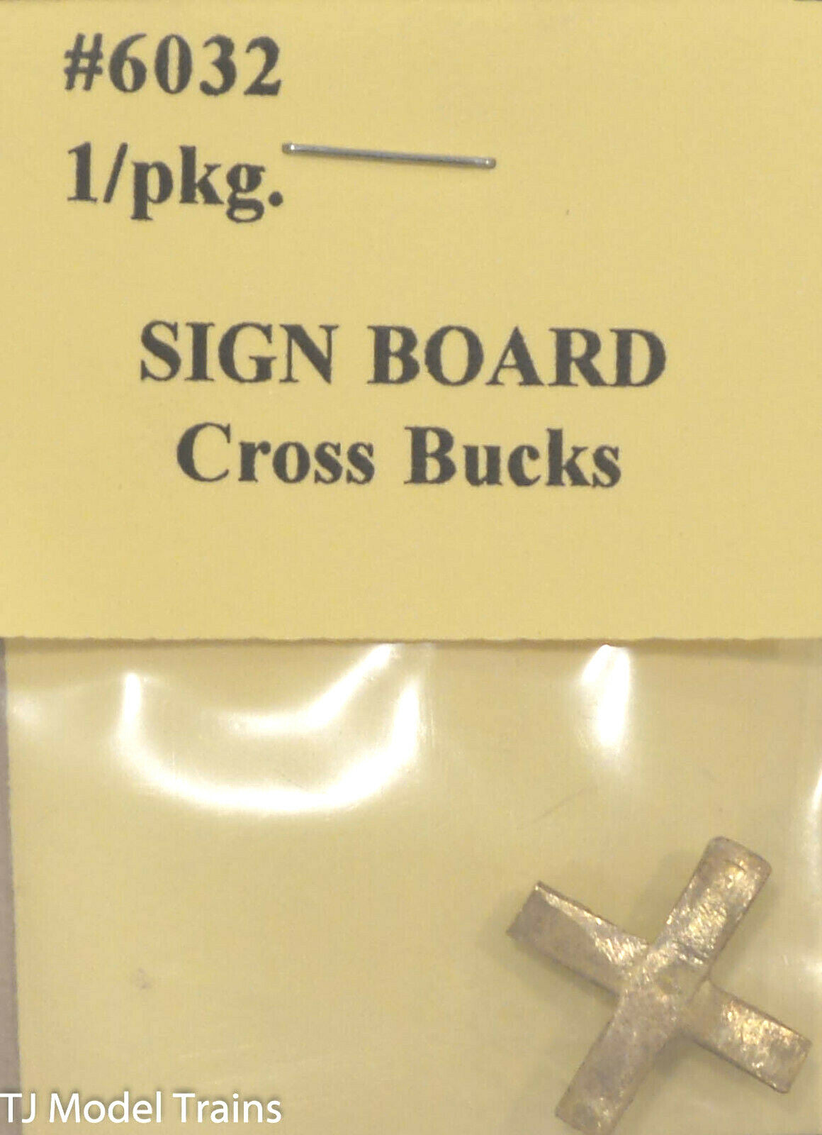 Tomar Industries #6032 Sign Board Cross Bucks (HO Scale) Brass Casting