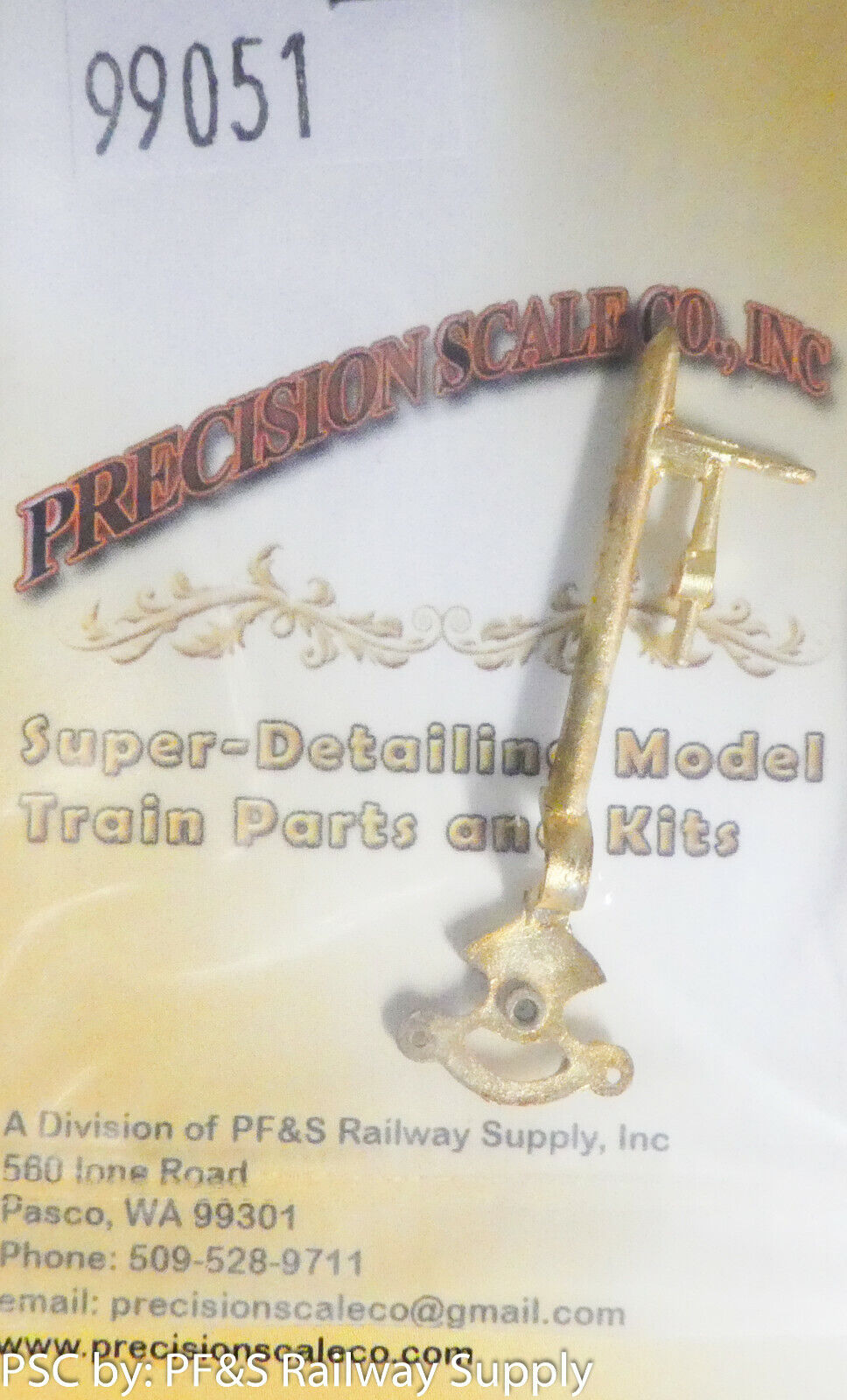 Precision Scale #99051 Control Valve, Oil Firing, (Multi-Scale Part) Brass