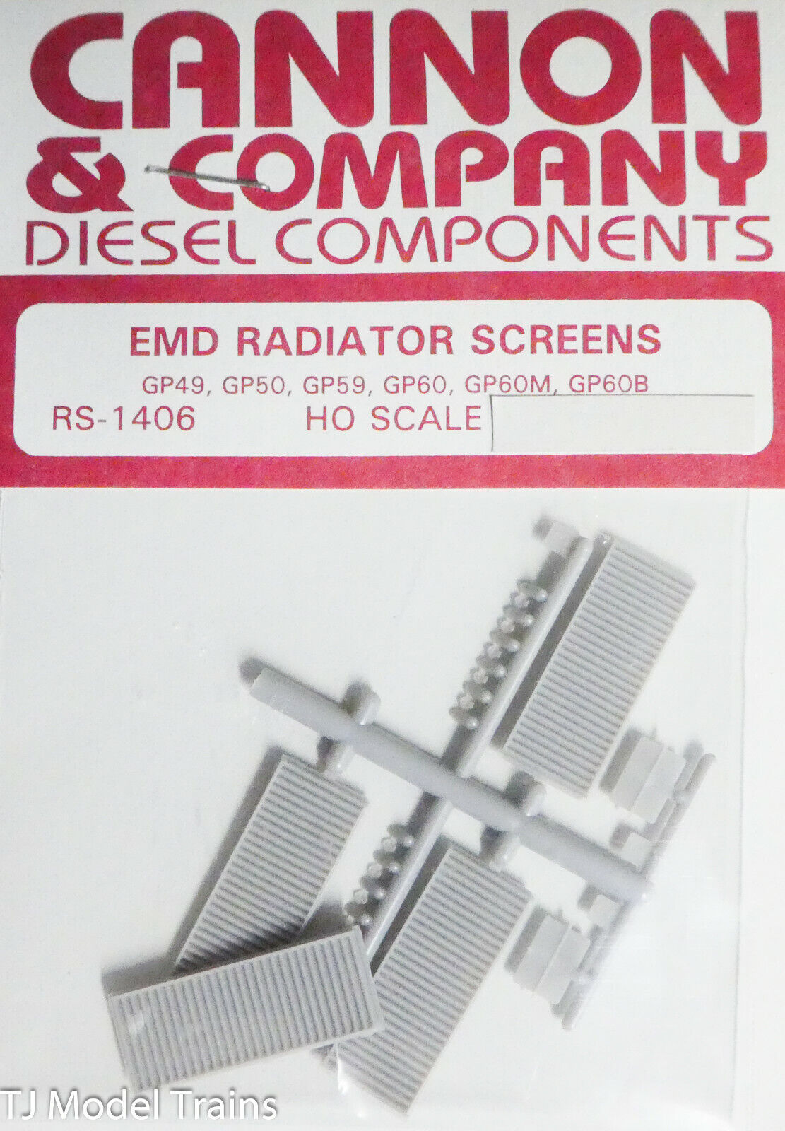 Cannon & Company HO #1406 Radiator Screens -- GP50/60 (Plastic) HO Scale