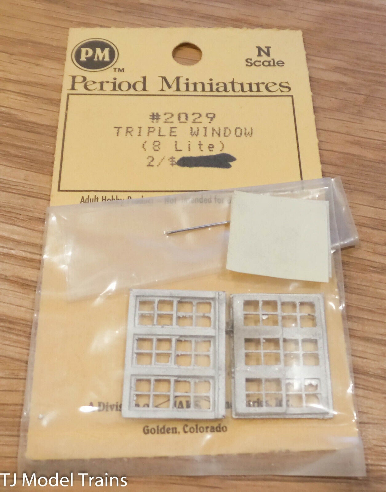 Period Miniatures N #2029 TRIPLE WINDOW (8 LITE) 2pcs