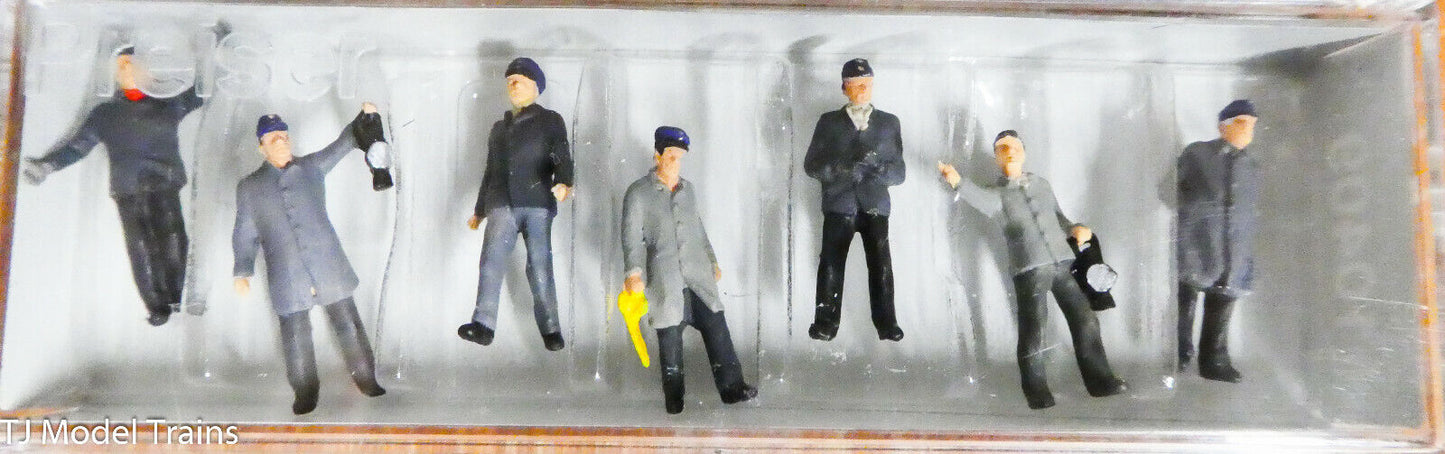 Preiser HO #10409 Railroad Personnel -- Railway Workers (Painted Figures)