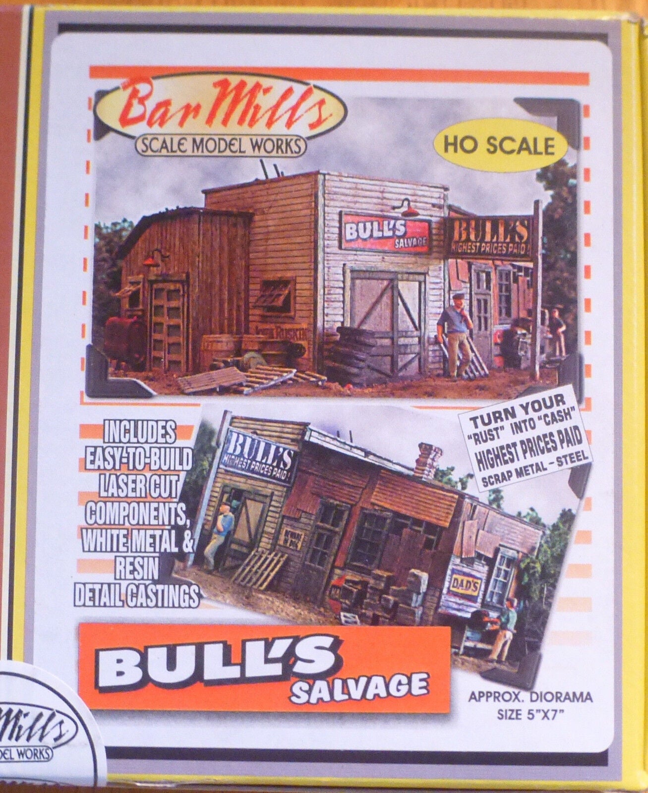 Bar Mills HO #452 Bull's Salvage -- Kit - 5 x 7" 12.7 x 12.7cm