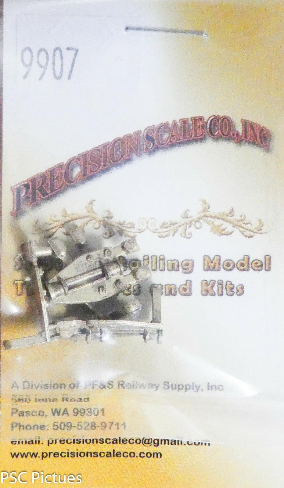 Precision Scale #9907 (Large Scale) Bracket, Upper Brake Staff, 1/2" Scale