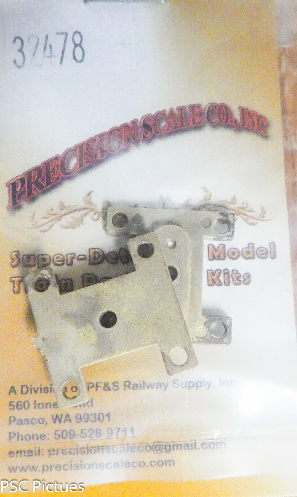 Precision Scale HO #32478 Bolsters for: 6-Wheel Trucks (Brass Castings)