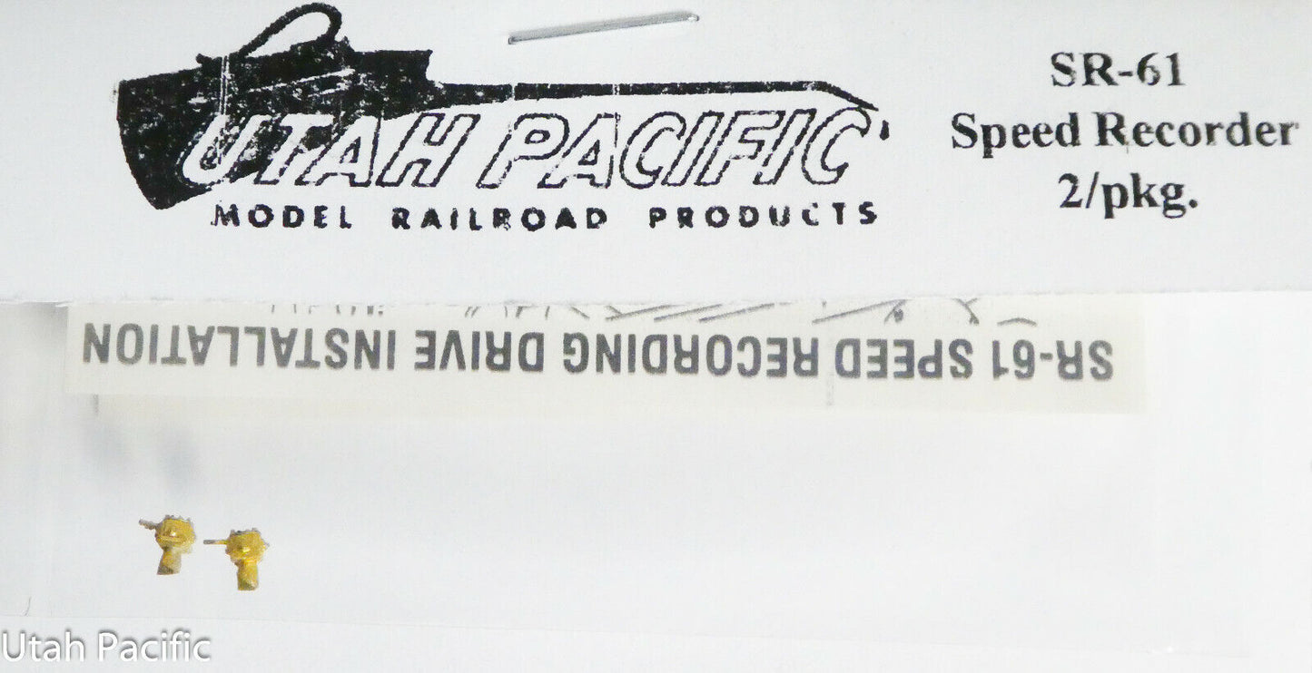 Utah Pacific #61 Speed Recorder (2) Brass Castings (Made in USA)