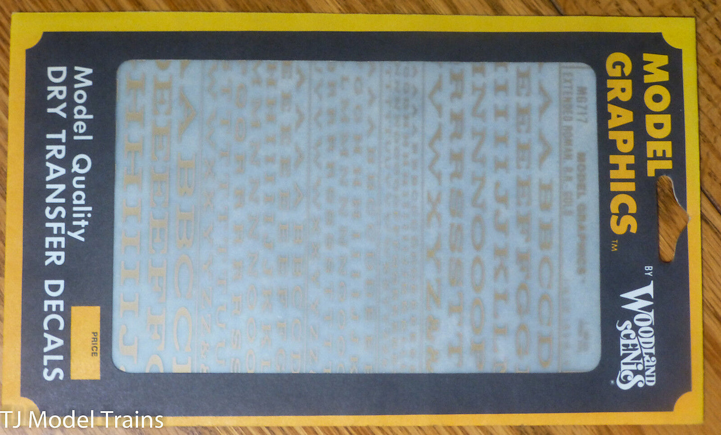 Woodland Scenics #717 (Gold)Dry Transfer Alphabets - Extended Railroad (Size