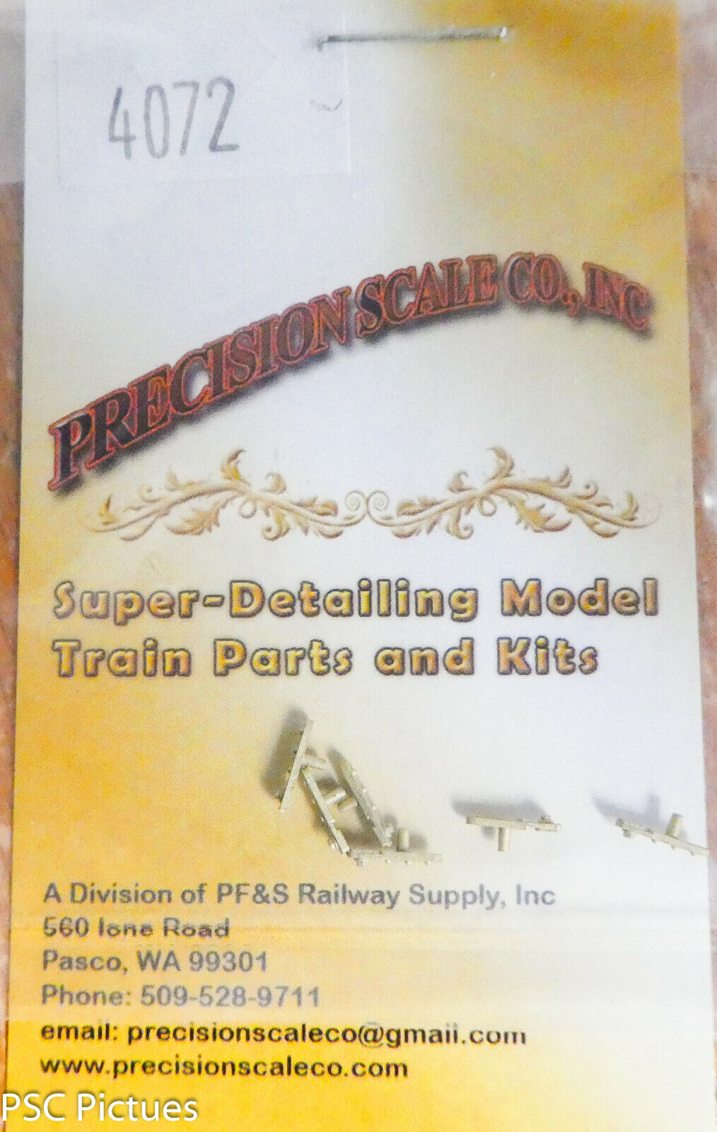 Precision Scale O #4072 Stays, for: Baldwin Tender (Brass Castings)