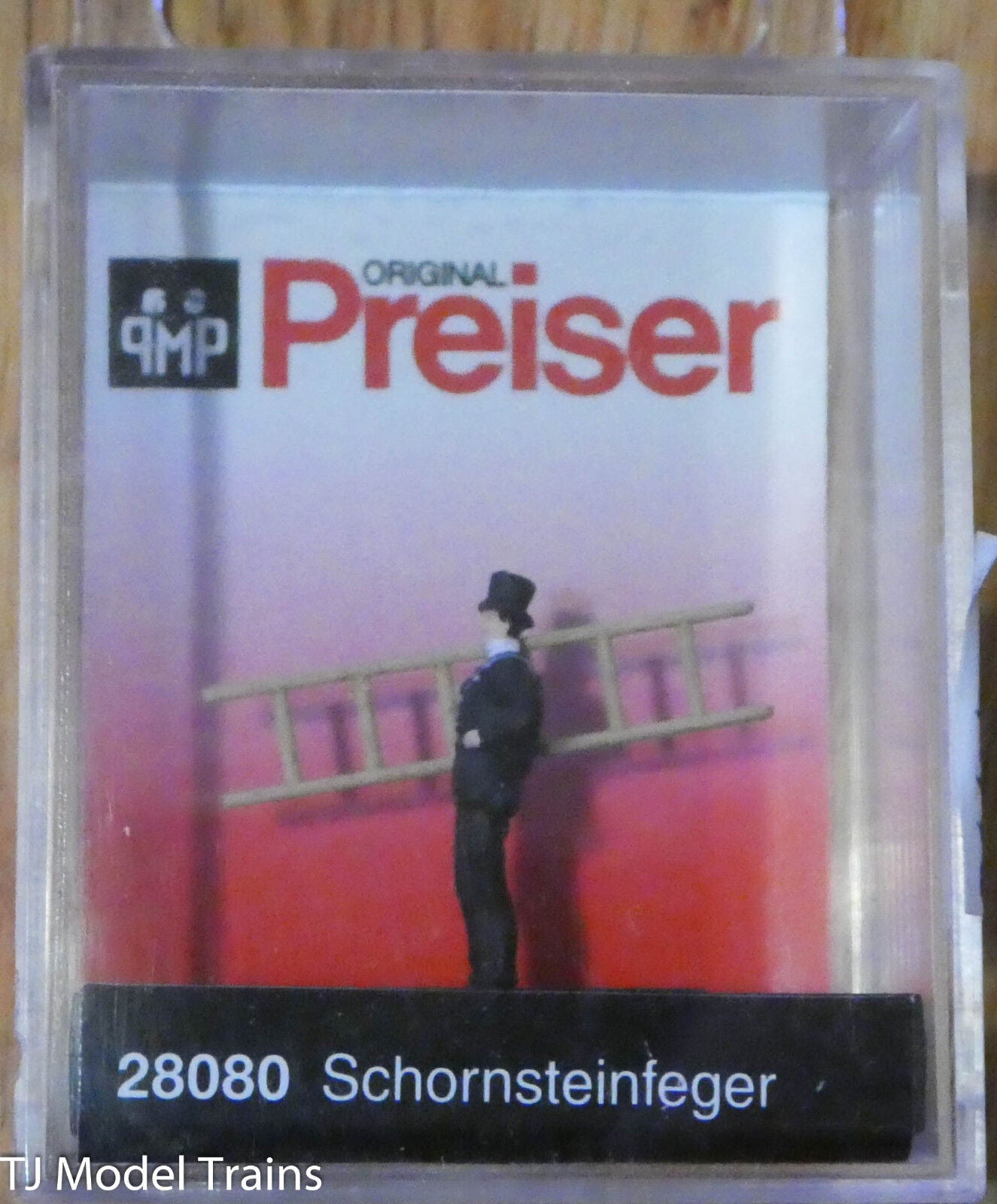 Preiser HO #28080 Individual Figures, Working People -- Chimney Sweep w/Ladder
