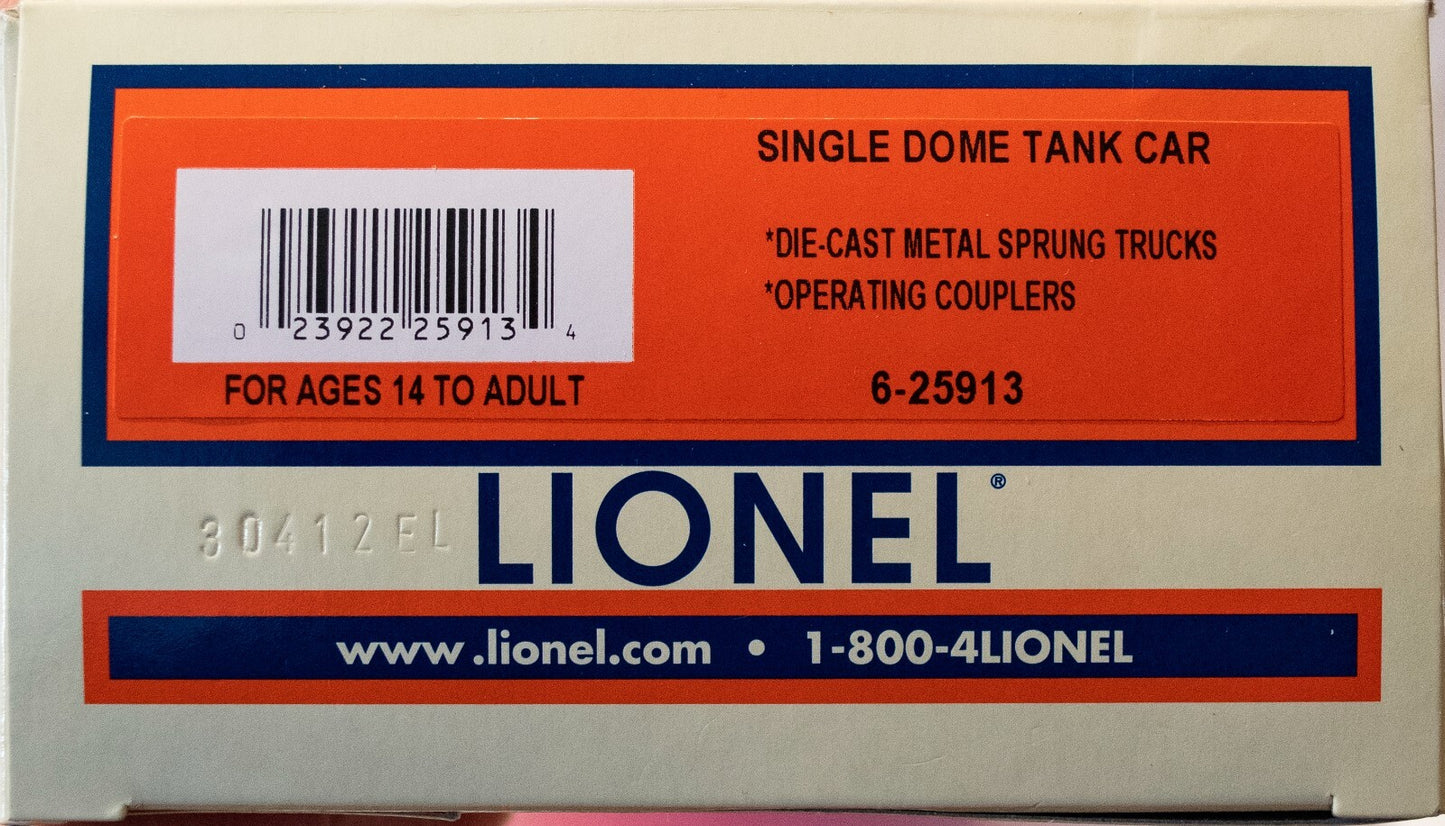 Lionel O Scale (Used) #6-25913 Single Dome Tank Car