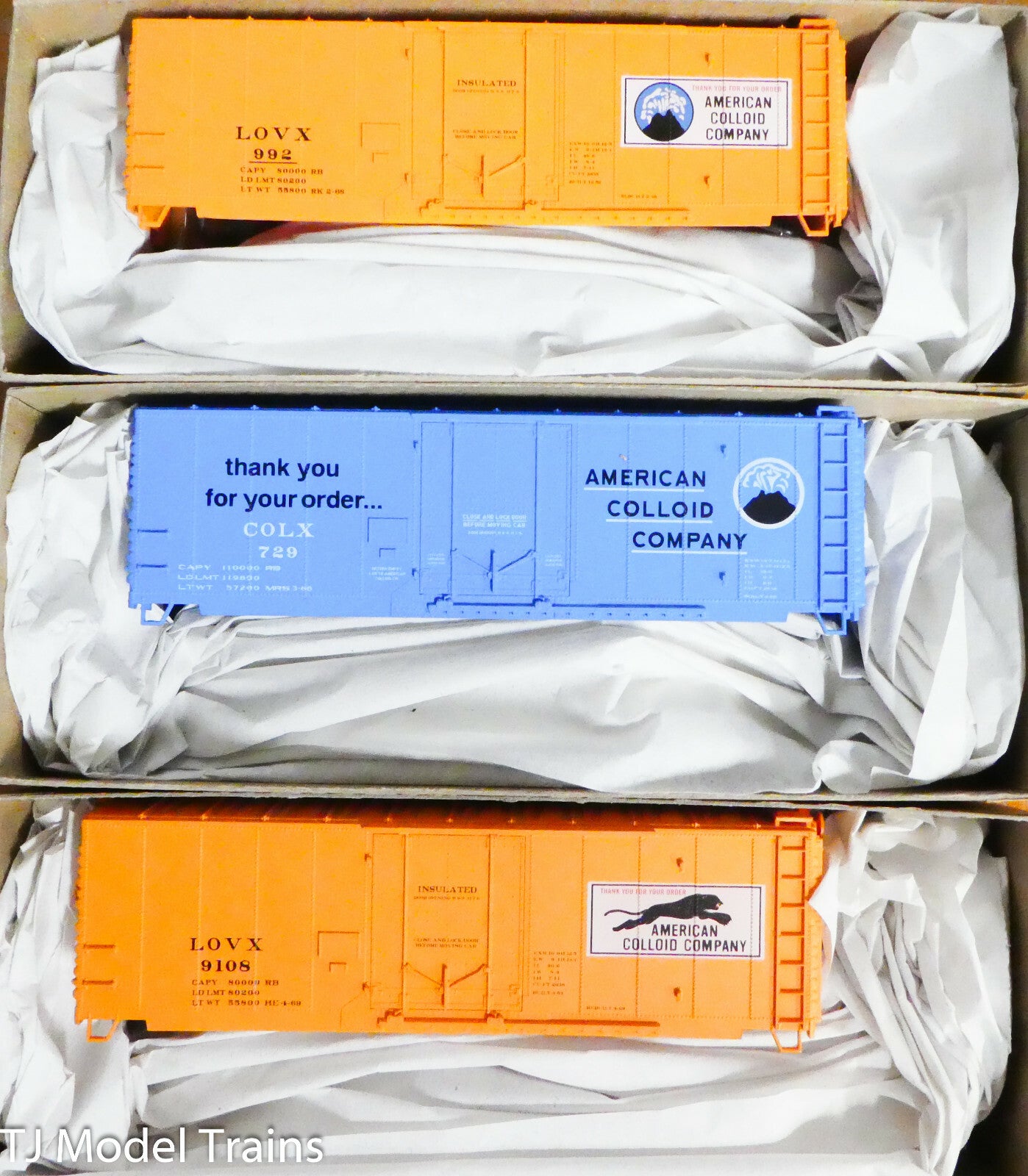 Accurail HO #8141 (3 Pack) American Colloid Co (NEW) Kit Form
