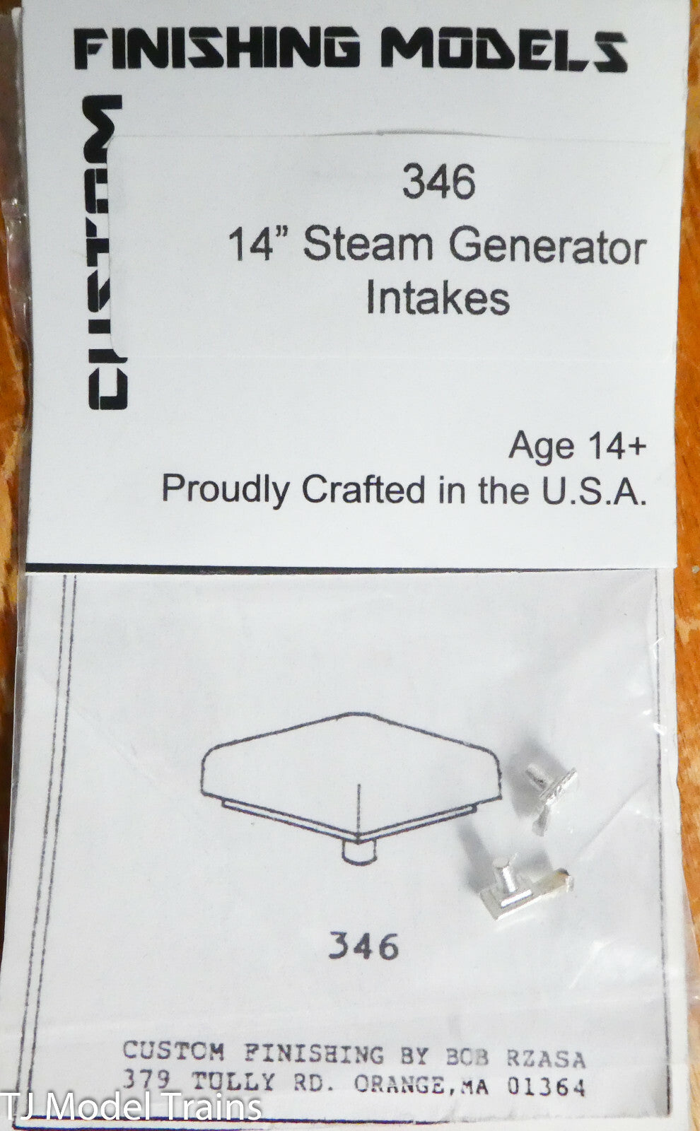 Custom Finishing Models HO #346 (White Metal) 14" Steam Generator Intake