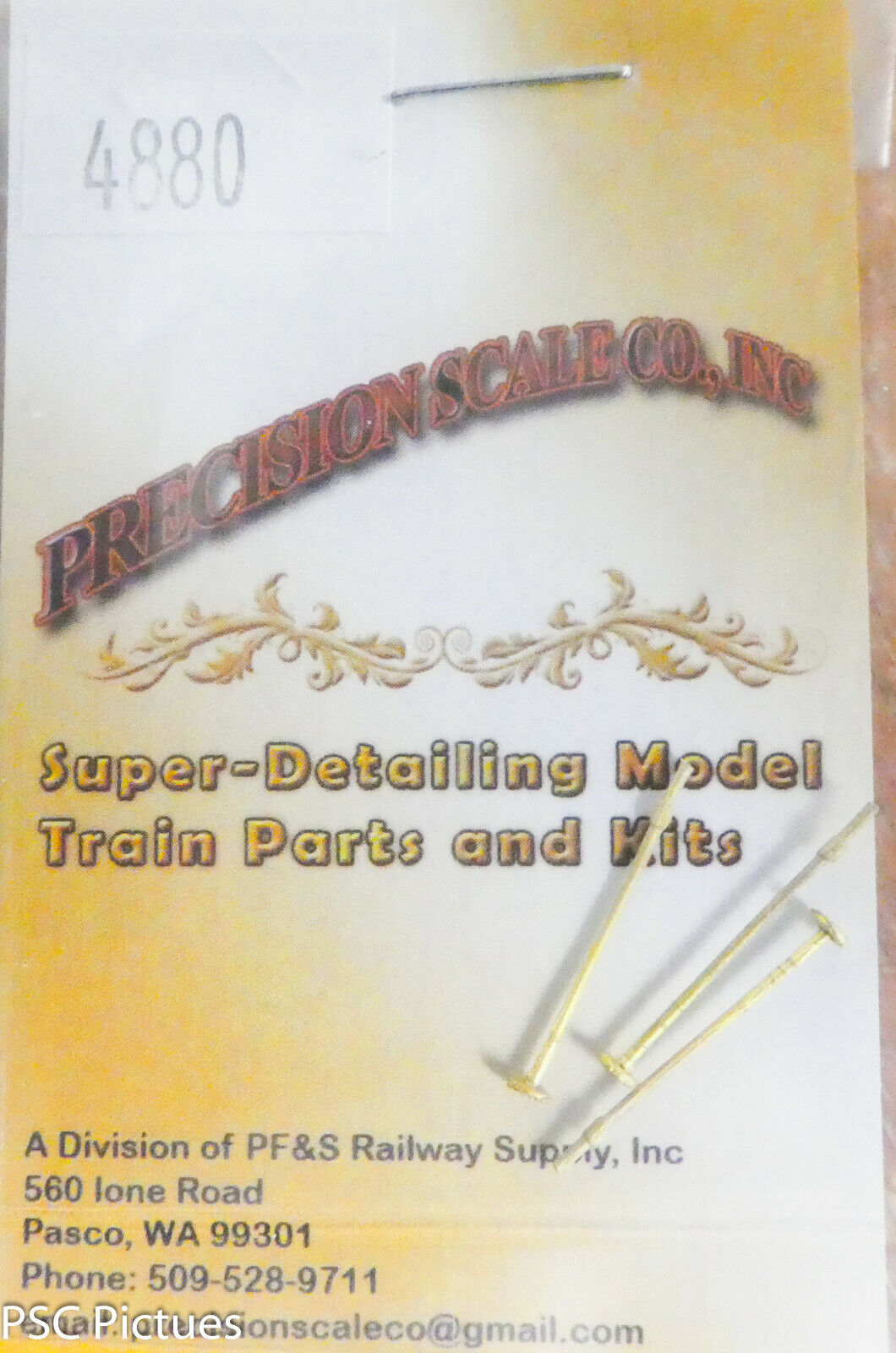 Precision Scale O #4880 Handles, 4" Valve Turret (3 Brass Castings)