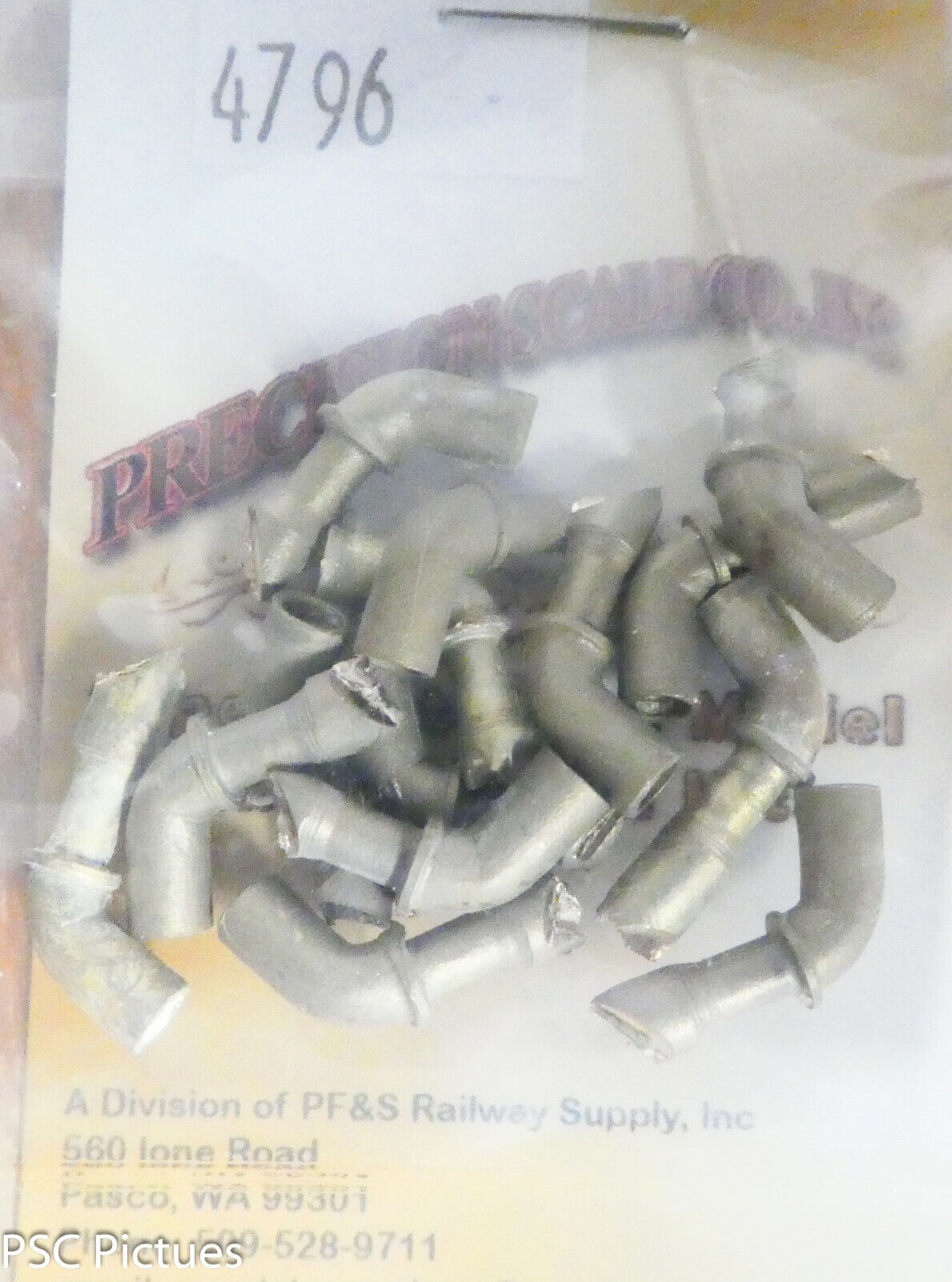 Precision Scale O #4796 Pipes, Lower Overflow, for: NYC Tender (14pcs Brass)