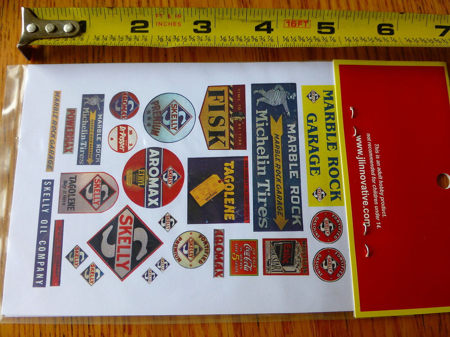 JL Innovative Design HO #233 Skelly Vintage Gas Station Signs 30s-50sPaper Signs