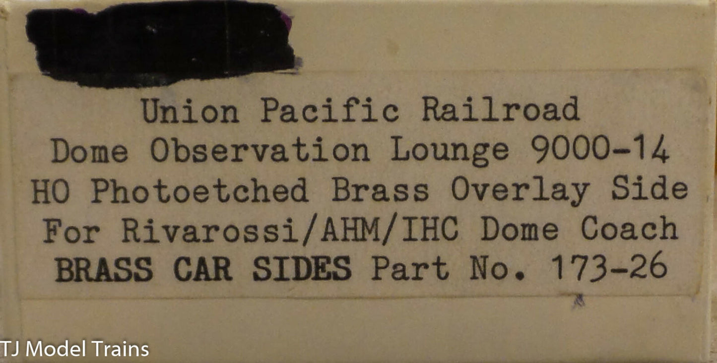 Union Pacific Railroads- Brass Car Sides #173-26
