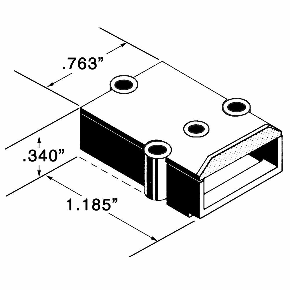 Kadee #1906R (#1 Scale) Type E Straight Centerset Shank Couplers with Standard