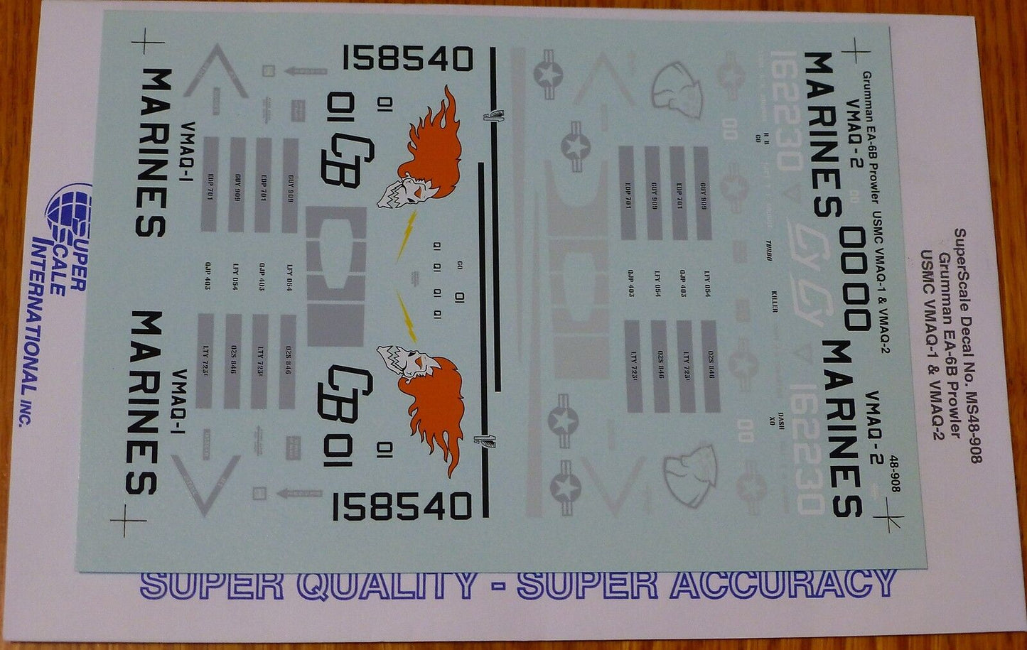 Microscale Decal 1:48 Scale #MS48-908 Grumman EA-6B Prowler: USMC VMAQ-1 & VMAQ-