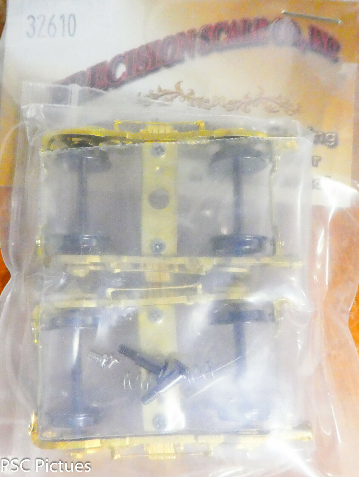 Precision Scale HO #32610 Trucks, Comm. 4 Wheel 36" Wheels Double Equal (1 Pair)