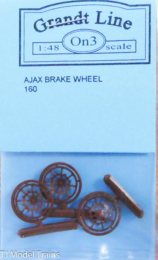 Grandt Line On3 #160 Ajax Brake Wheels -- Delrin