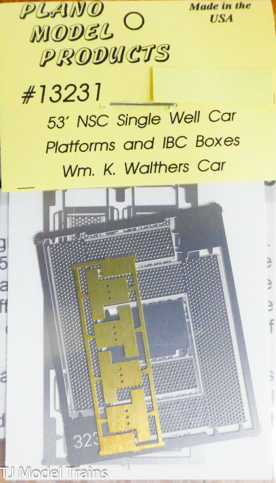 Plano #13231 (53' NSC Single Well Car Platforms & IBC Boxes for: Walthers Car