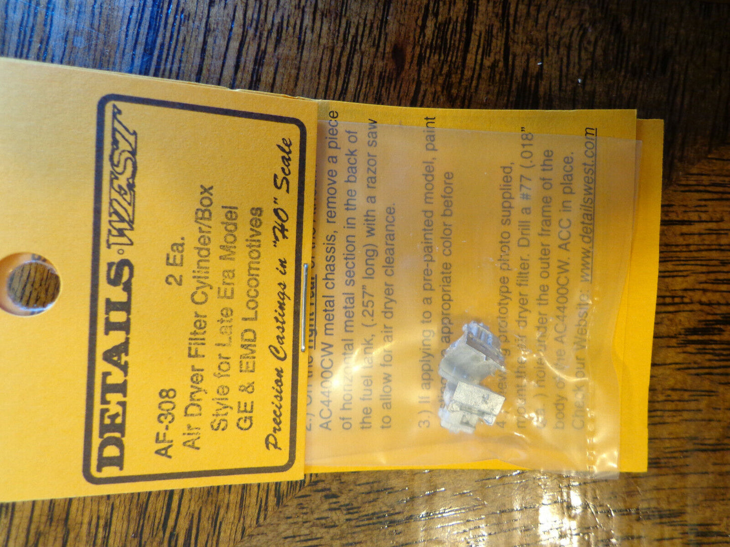 Details West HO #308 Air Dryer Filter Cylinder/Box Style For Late Era Model