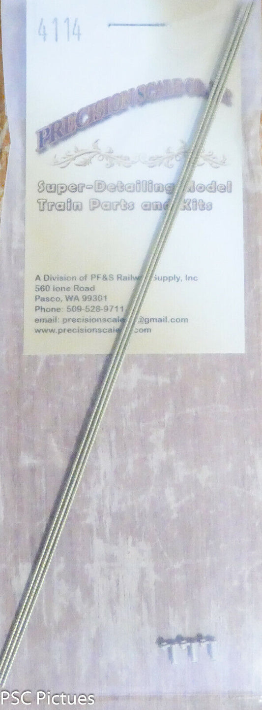 Precision Scale O #4114 Pipe, 1" Laddged, Cast, with Union, .045" OD, (3 pcs 5")