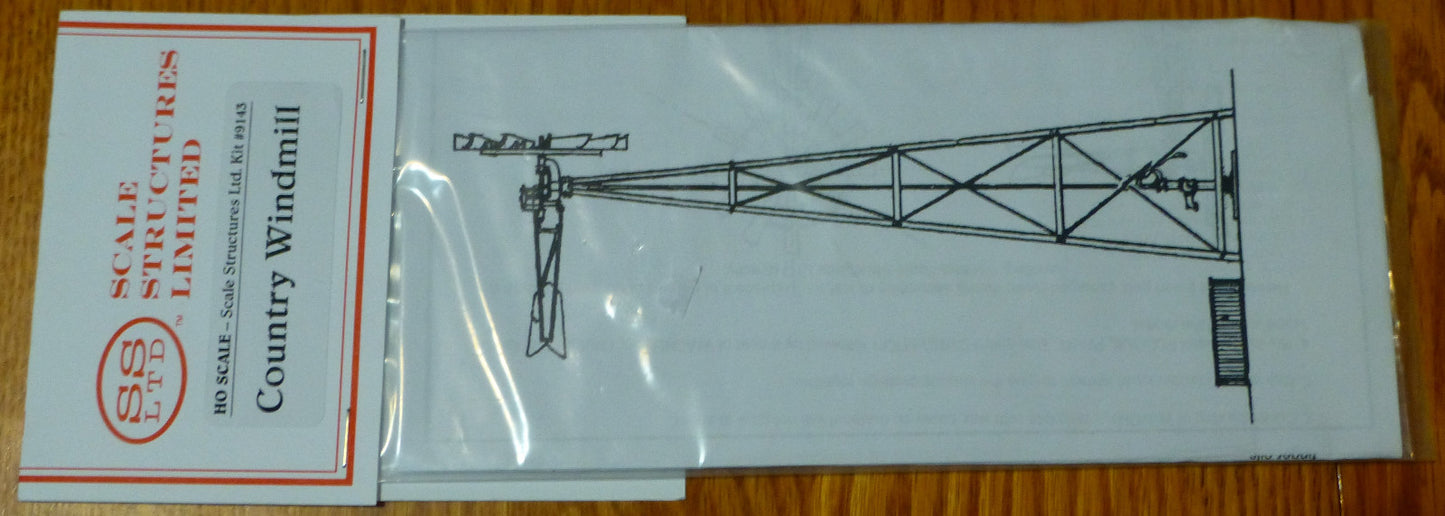 SS Ltd. HO #9143 Country Windmill kit (w/Water tub)