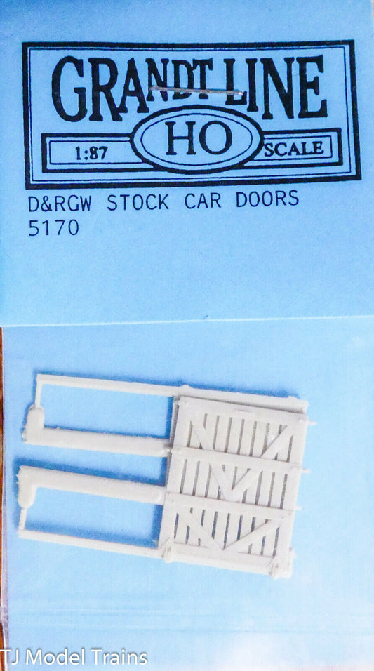 Grandt Line HO #5170 D&RGW Stock Car Doors(2) Plastic (1:87th Scale)